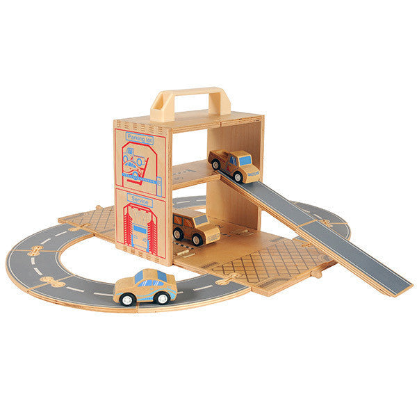 Wooden Travel Playset Cars