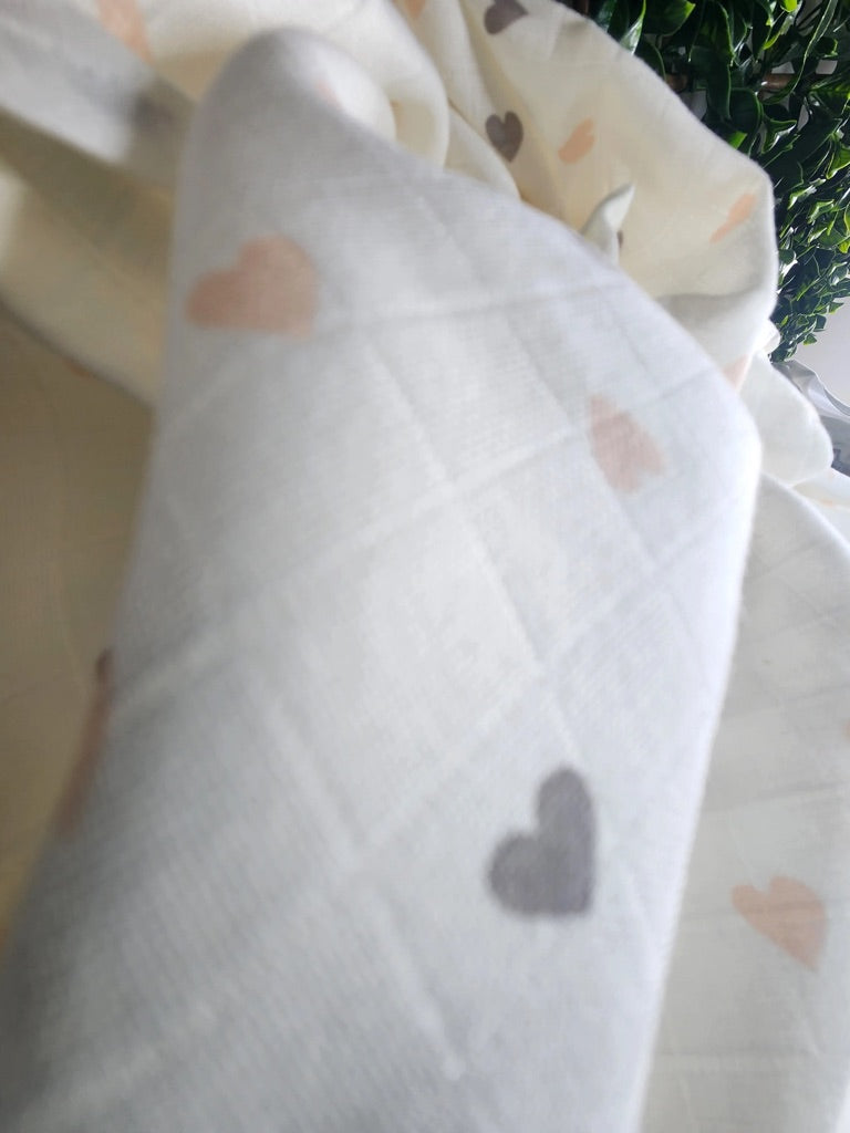 Hearts Muslin Wrap by Marks and Spencer