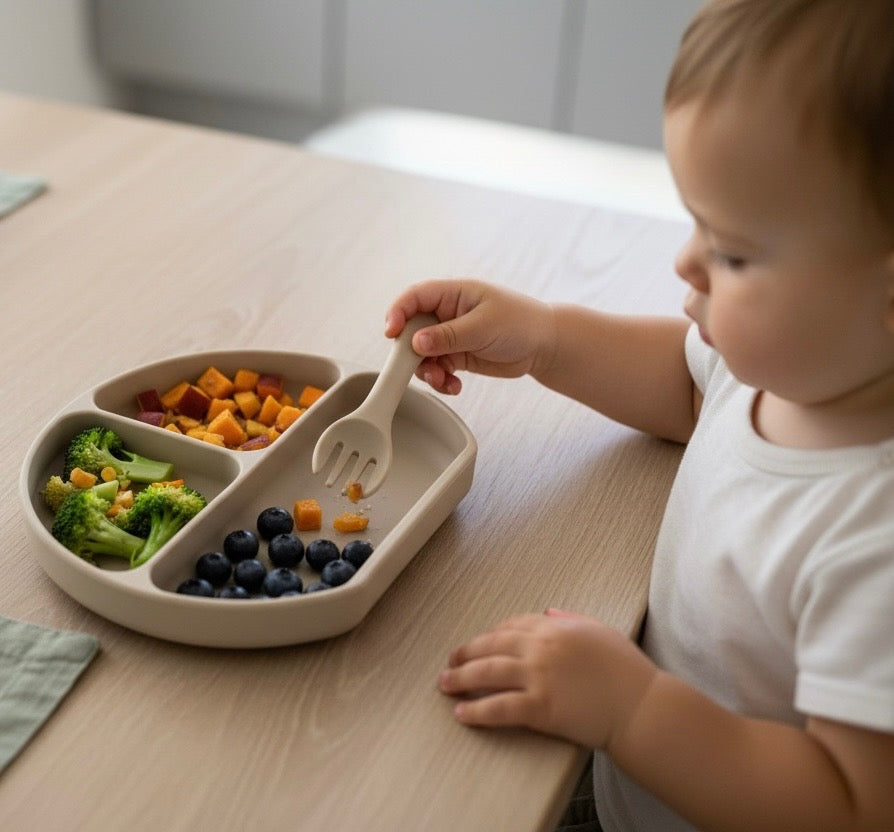 Silicone Dinner Sets with Bib