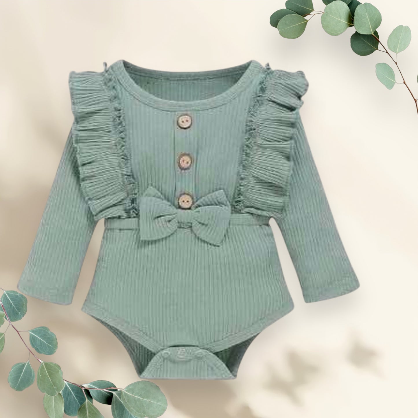 Frilled Bodysuit Sage Green