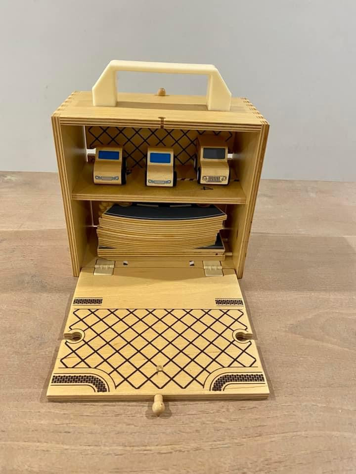 Wooden Travel Playset Cars