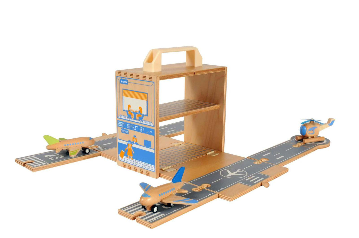 Wooden Travel Playset Planes