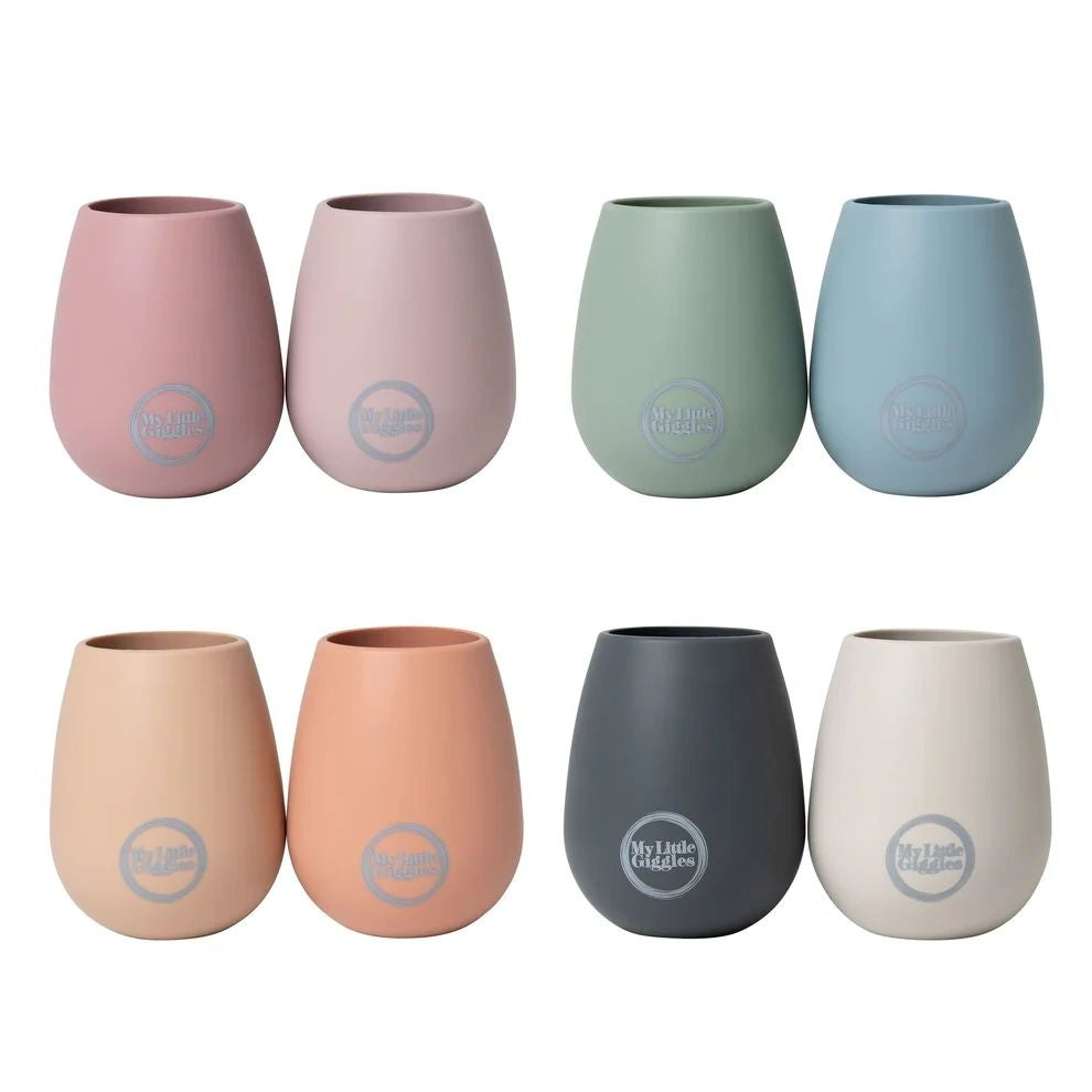 Silicone Tumblers 2 pack Muted and Apricot