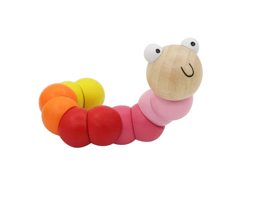 Wooden jointed Wriggly Worm
