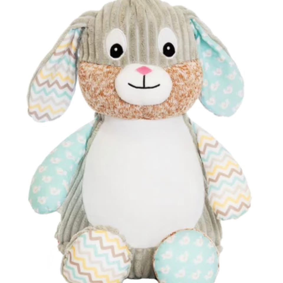 Cubbies Sensory Bunny Harlequin Mint