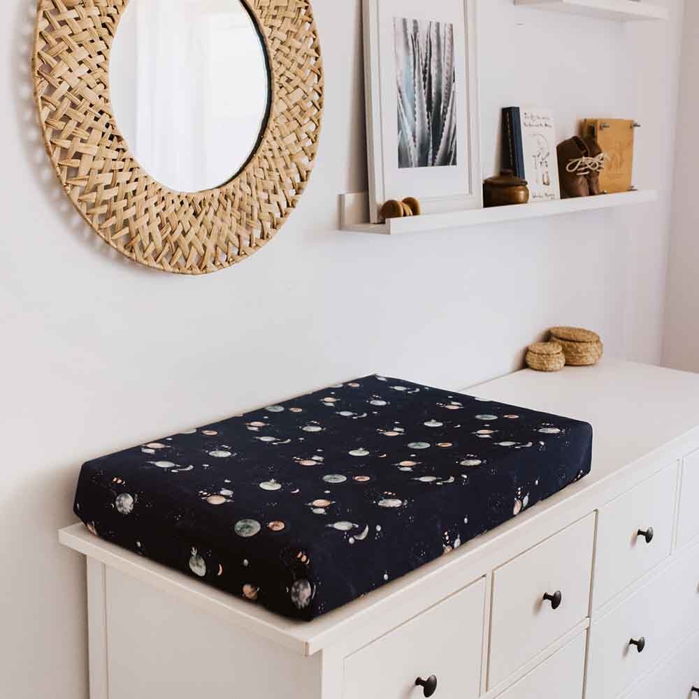 Fitted  Snuggle Hunny Bassinet Sheet, Change Mat Cover Milky Way