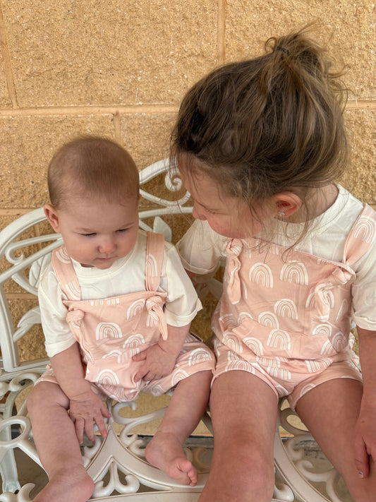 Bamboo Summer Romper Rainbow