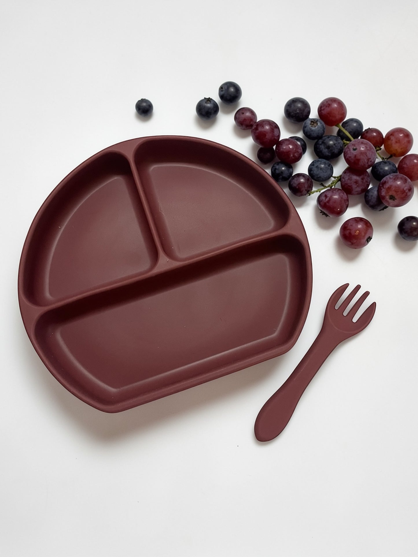 Silicone Dinner Plate with Fork