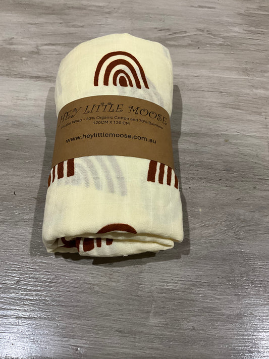 Muslin Wrap Cream Rainbows
