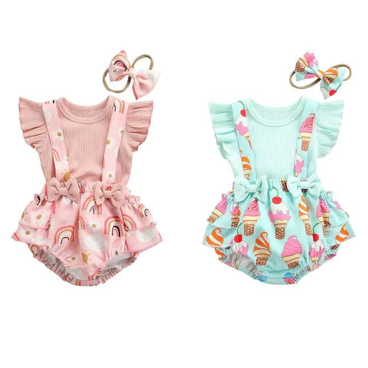 Icecream and Rainbows Size 12-18 Months Pink Rainbow