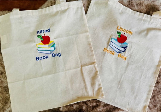 Library Book Bag Tote or Drawstring Bag