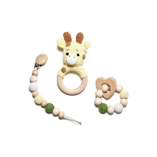 Rattles and Dummy Chain set Giraffe