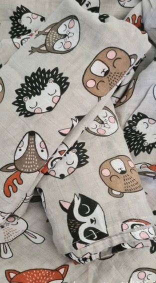 Muslin Wrap Forest Friends