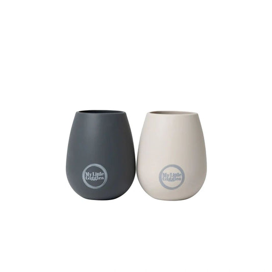 Silicone Tumblers 2 pack Dark Grey and Light Grey