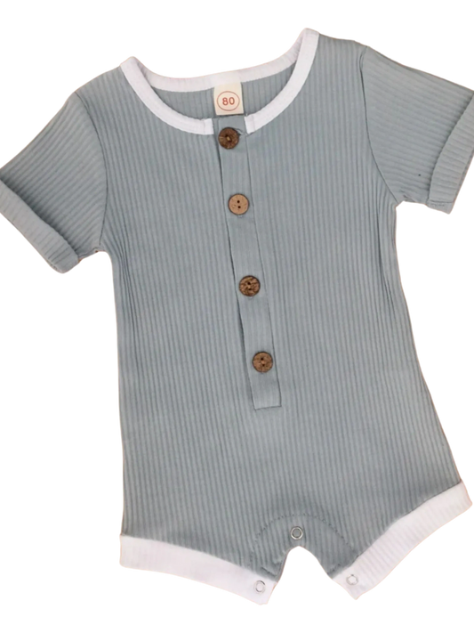Teal short sleeve onesie